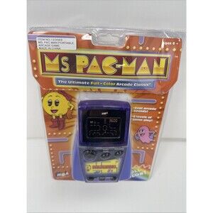 RARE MGA ELECTRONIC FULL COLOR ARCADE CLASSIC MS PACMAN 243984 NEW SEALED 2001
